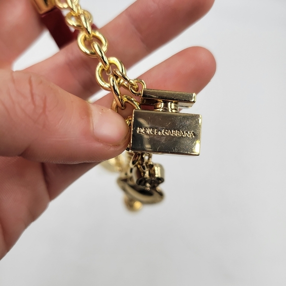Dolce & Gabbana Gold-Tone Makeup Charm Bracelet - Picture 10 of 16
